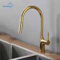 High Quality Gold Plating Kitchen Tap Watermark Pull Down Kitchen Faucet for kitchen sink sprayer